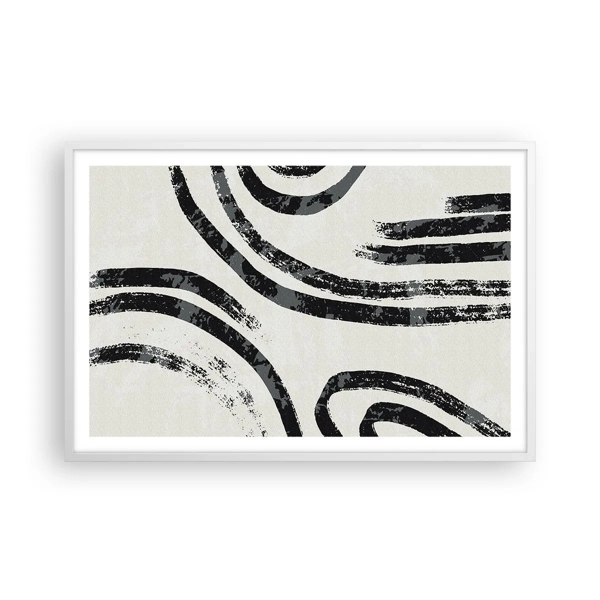 Plakat w białej ramie - W pół zatrzymany - 91x61 cm