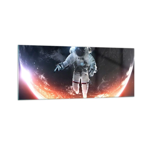 Obraz na szkle - Mogę zostać jeszcze chwilę? - 100x40 cm