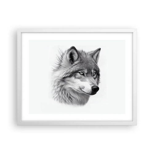 Plakat w białej ramie - Alfa – bez wątpienia - 50x40 cm