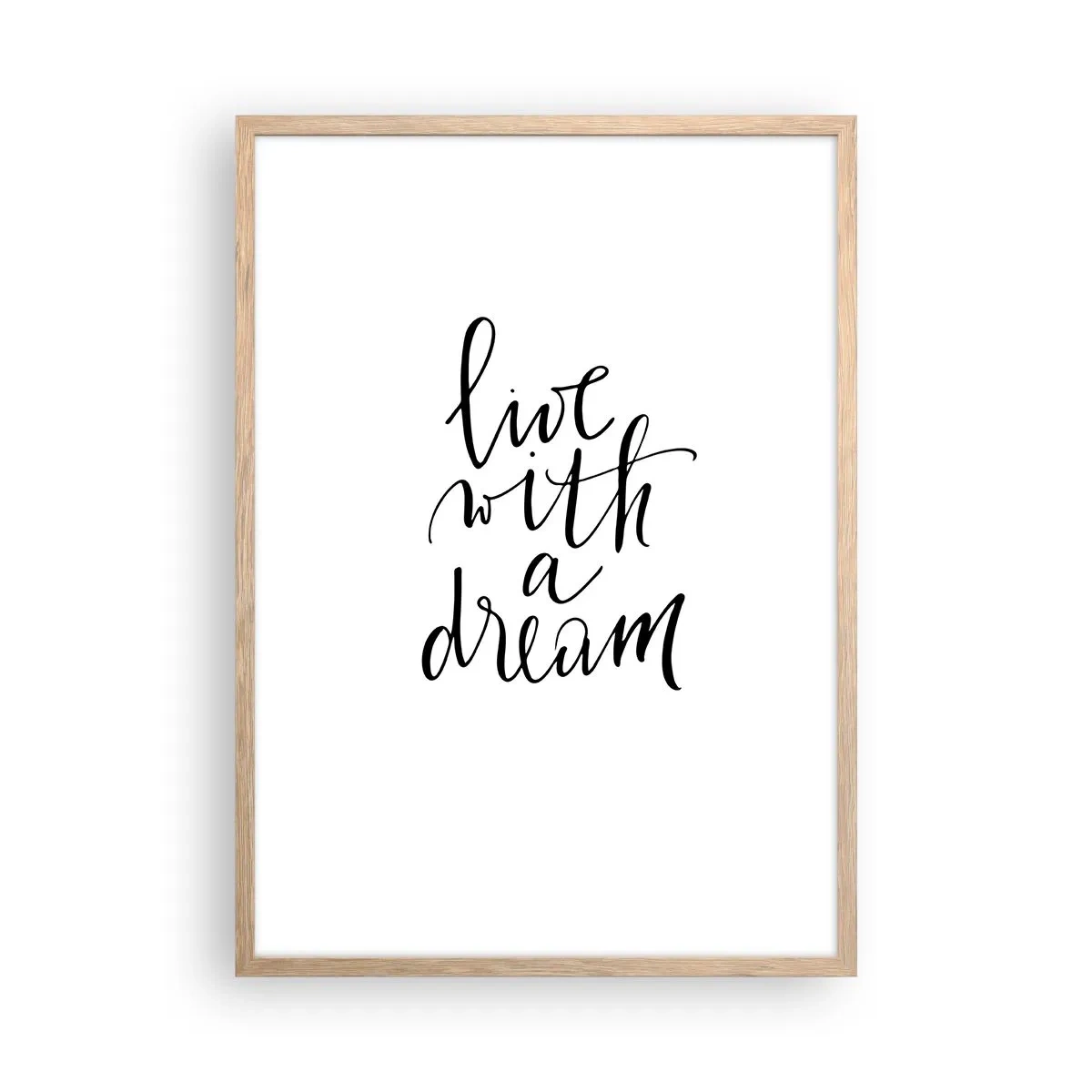 Plakat w ramie jasny dąb - Of course - 50x70 cm