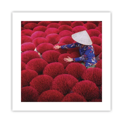 Plakat - Na ryżowym polu - 40x40 cm