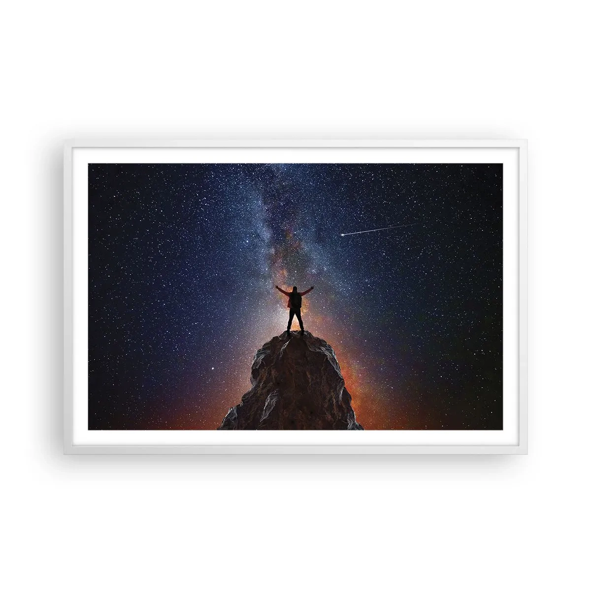 Plakat w białej ramie - Moc jest ze mną! - 91x61 cm