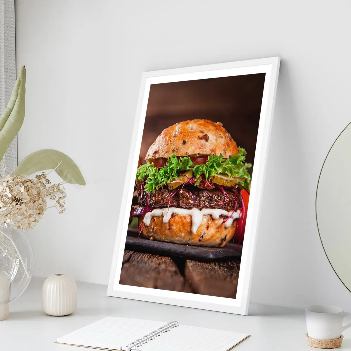 Plakat w białej ramie - American dream - 70x100 cm