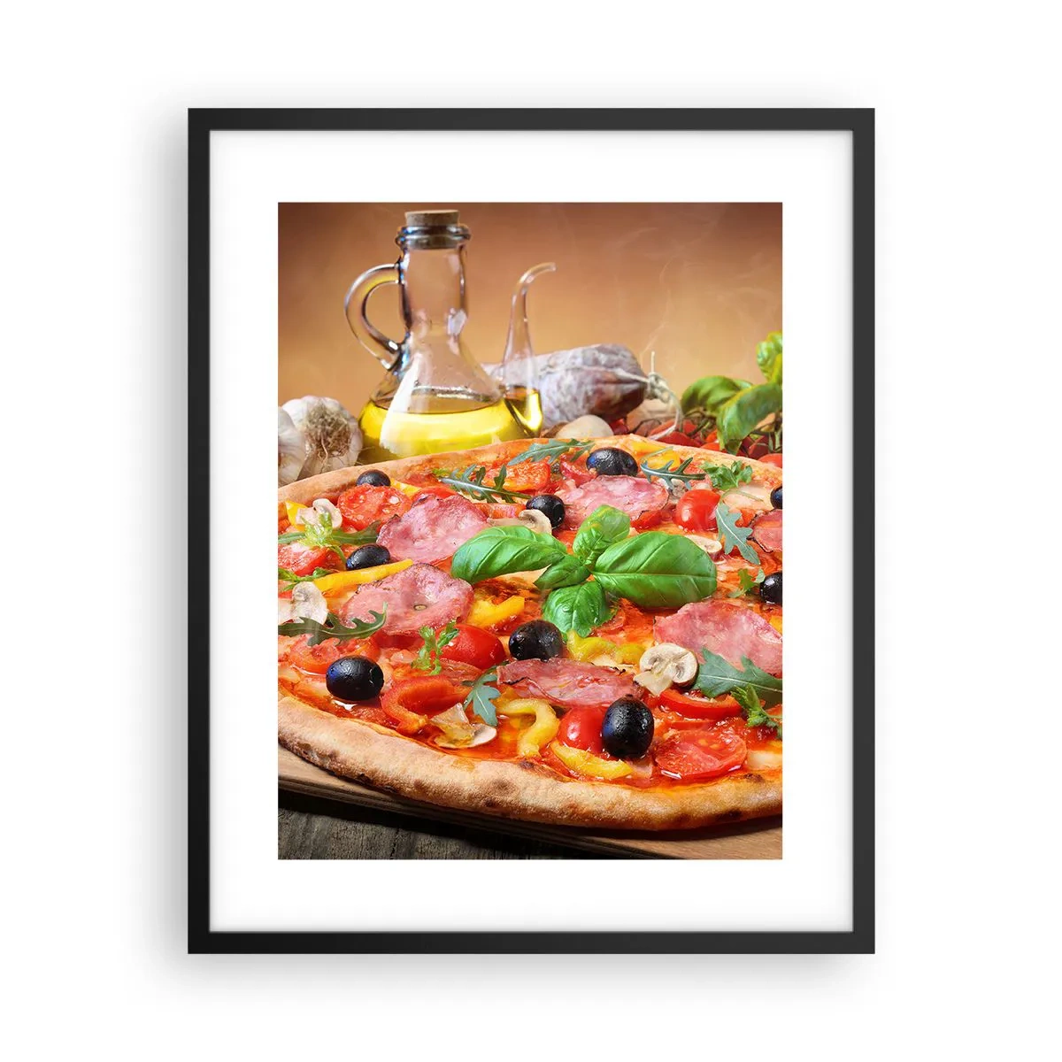 Plakat w czarnej ramie - Z prawdziwie włoskim smakiem - 40x50 cm