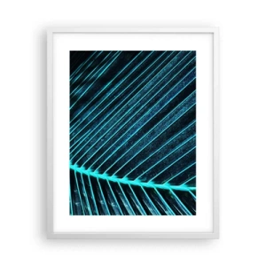 Plakat w białej ramie - Faktura zieleni - 40x50 cm