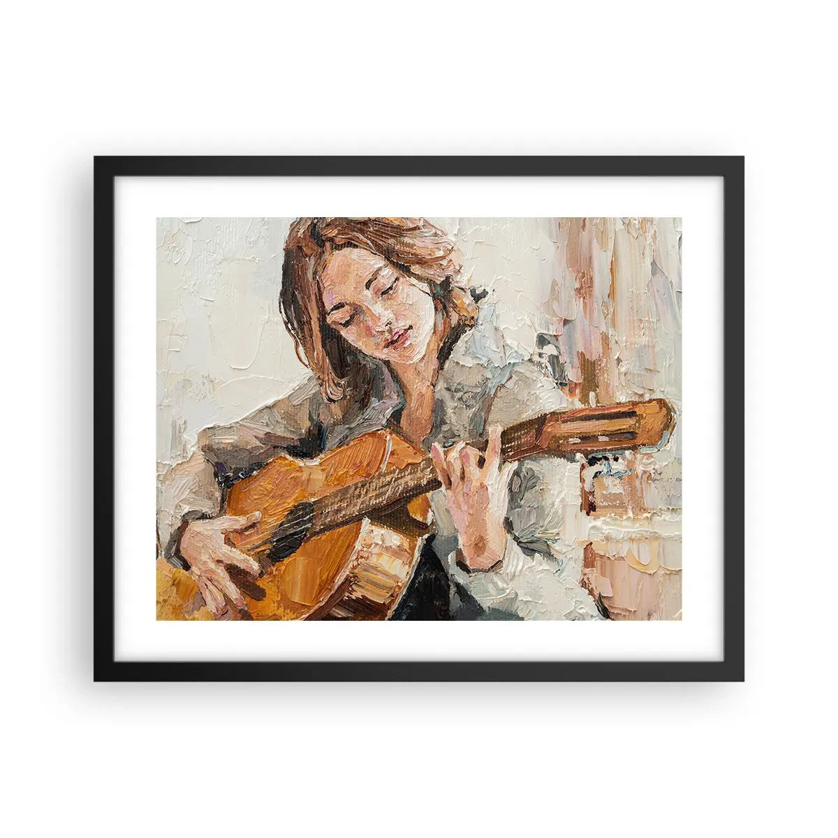 Plakat w czarnej ramie - Koncert na gitarę i dziewczęce serce - 50x40 cm