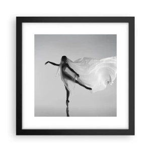 Plakat w czarnej ramie - Lekkość i wdzięk - 30x30 cm