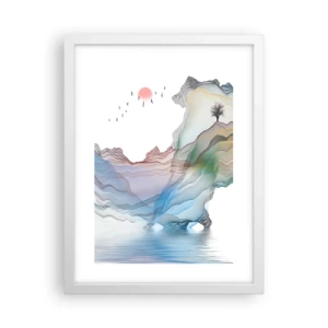 Plakat w białej ramie - Ku kryształowym górom - 30x40 cm