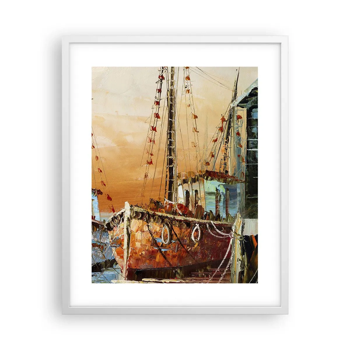 Plakat w białej ramie - Spokojny powrót - 40x50 cm