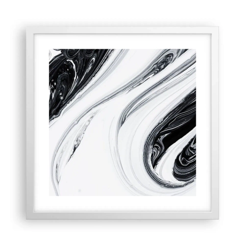 Plakat w białej ramie - Połączenie przeciwieństw - 40x40 cm