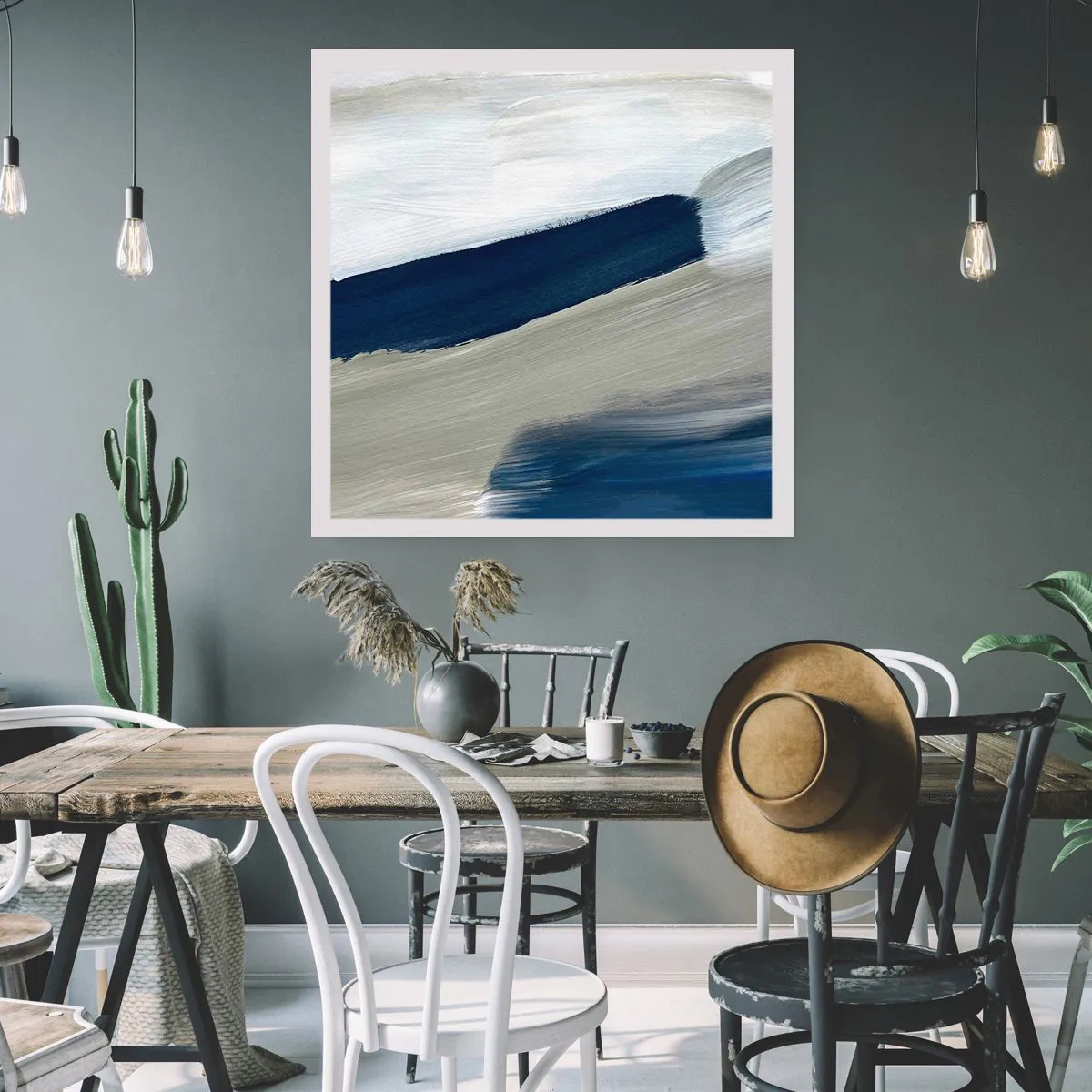 Plakat - Spotkanie z bielą - 40x40 cm