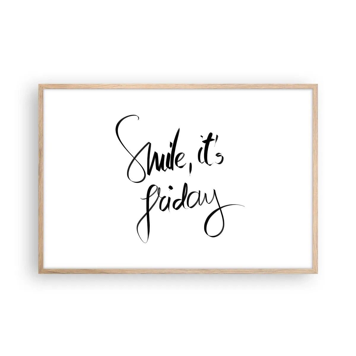 Plakat w ramie jasny dąb - Prawdziwa radość - 91x61 cm