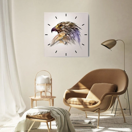 Zegar ścienny - Portret wojownika - 40x40 cm