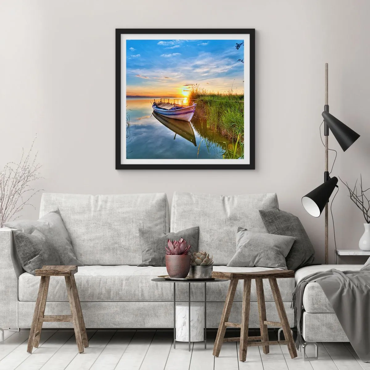 Plakat w czarnej ramie - Zatoczka spełnionych marzeń - 60x60 cm