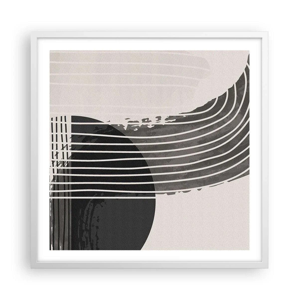 Plakat w białej ramie - Tam i z powrotem - 60x60 cm