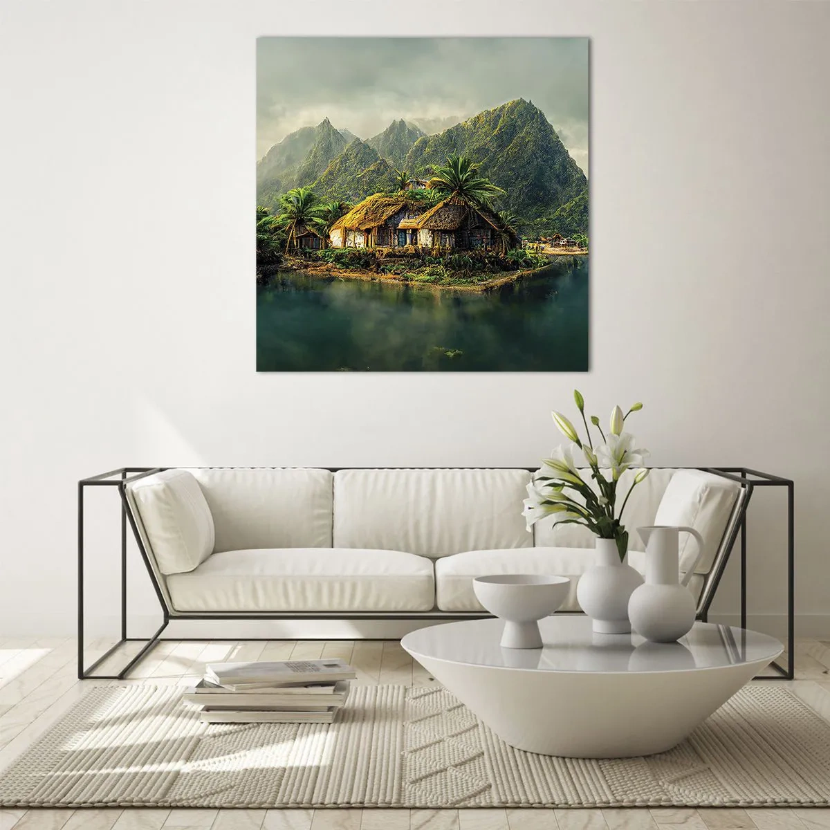 Obraz na szkle - Tropikalny raj - 60x60 cm