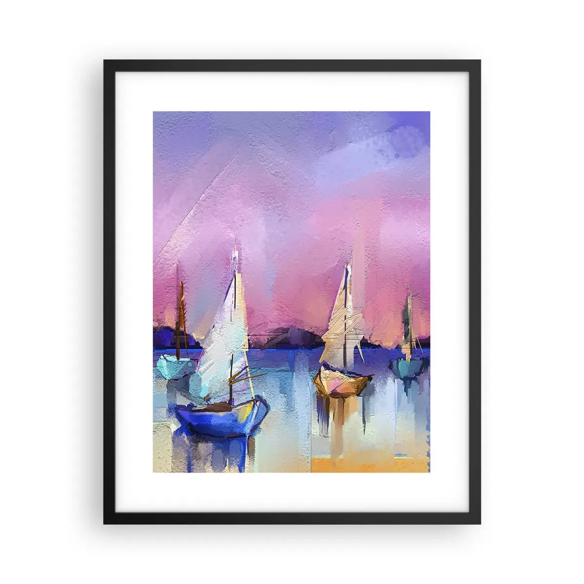 Plakat w czarnej ramie - Kierunek: szerokie wody - 40x50 cm