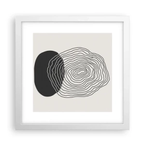 Plakat w białej ramie - Trwanie i drganie - 30x30 cm