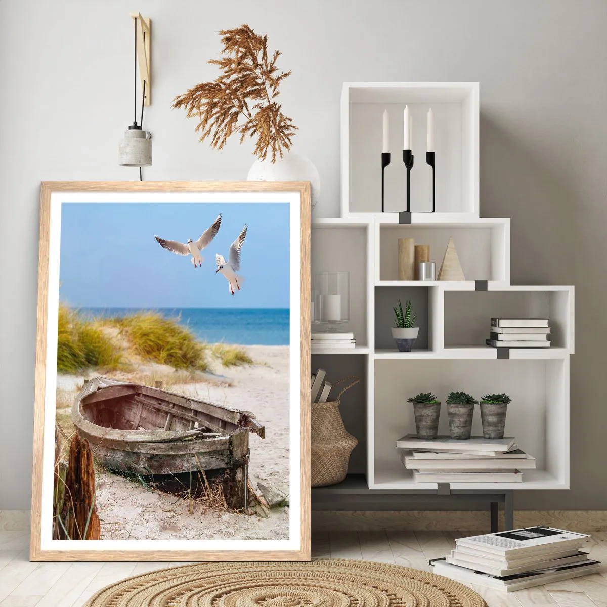 Plakat w ramie jasny dąb - Skąpane wiatrem - 40x50 cm