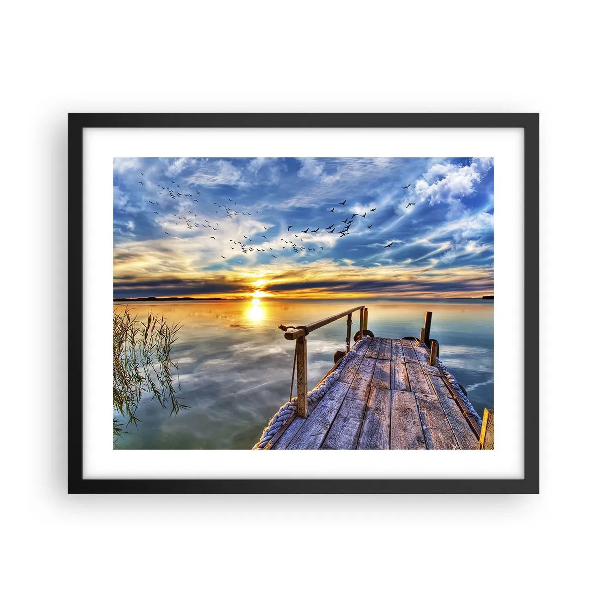 Plakat w czarnej ramie - Wiatr idzie na spoczynek - 50x40 cm