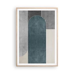 Plakat w ramie jasny dąb - Kompozycja na poziomie - 70x100 cm