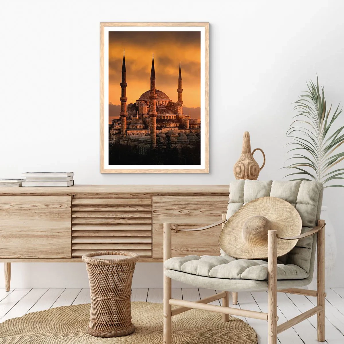 Plakat w ramie jasny dąb - Bóg jest wielki - 30x40 cm