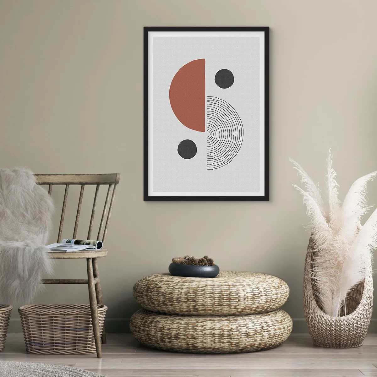 Plakat w czarnej ramie - Doskonałość koła - 30x40 cm