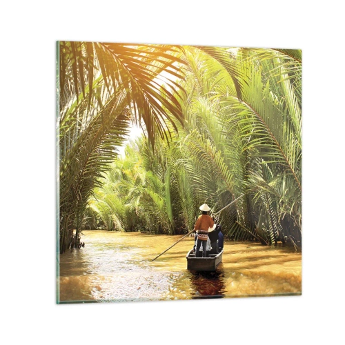 Obraz na szkle - Palmowym wąwozem - 30x30 cm