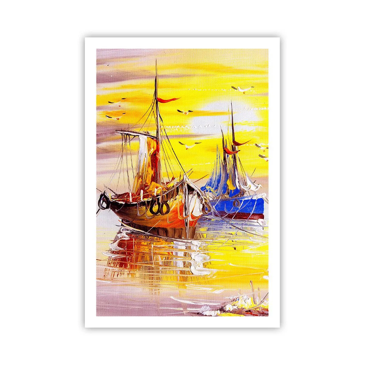Plakat - Zasłużony odpoczynek w porcie - 61x91 cm