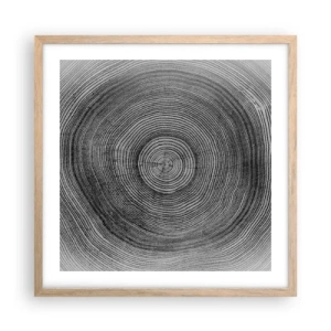 Plakat w ramie jasny dąb - Znak czasu - 50x50 cm