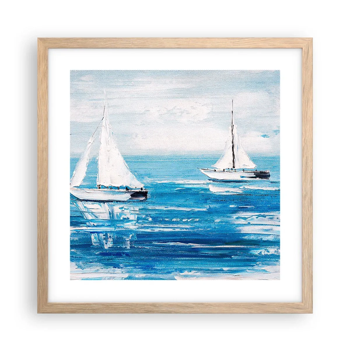 Plakat w ramie jasny dąb - Z przyjacielem u boku - 40x40 cm