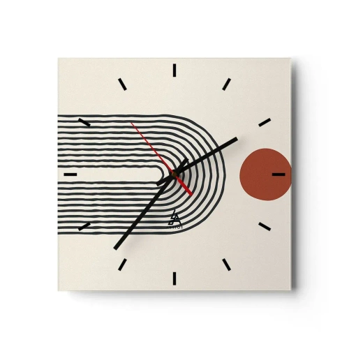 Zegar ścienny - Magnetyzm kształtów i barw - 40x40 cm