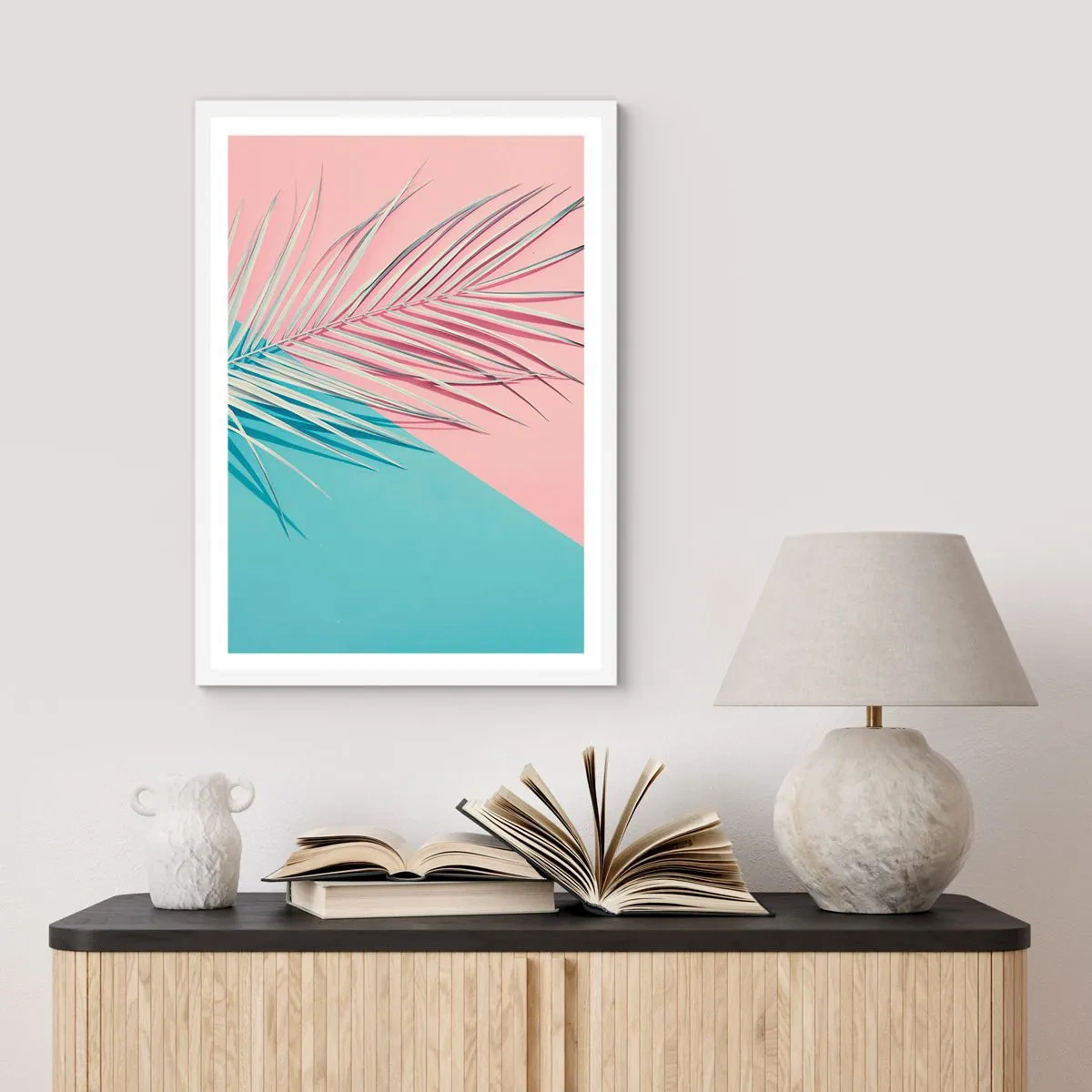 Plakat w białej ramie - Tropikalna impresja - 30x40 cm