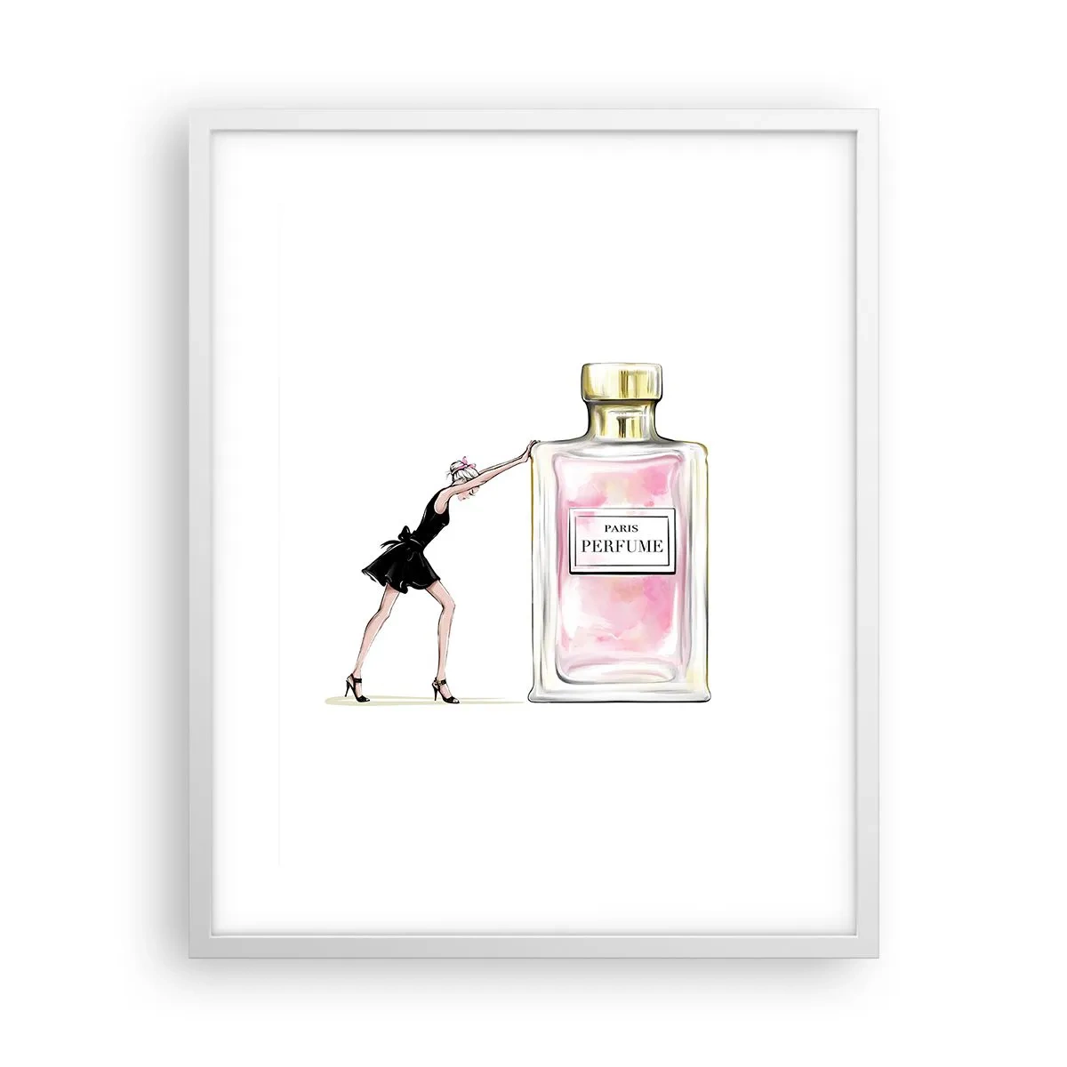 Plakat w białej ramie - Esencja kobiecości - 40x50 cm