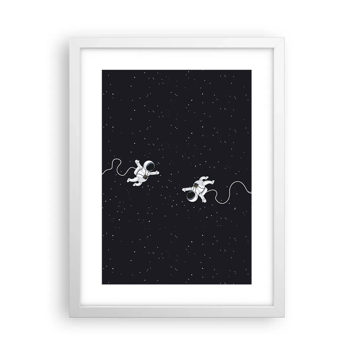 Plakat w białej ramie - Kosmiczny pląs - 30x40 cm