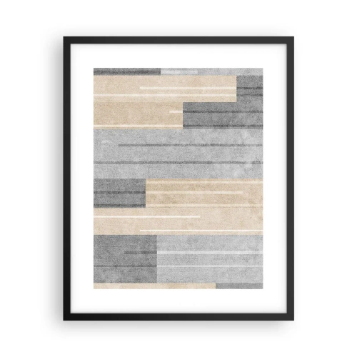 Plakat w czarnej ramie - Kompozycja: trzymać pion - 40x50 cm