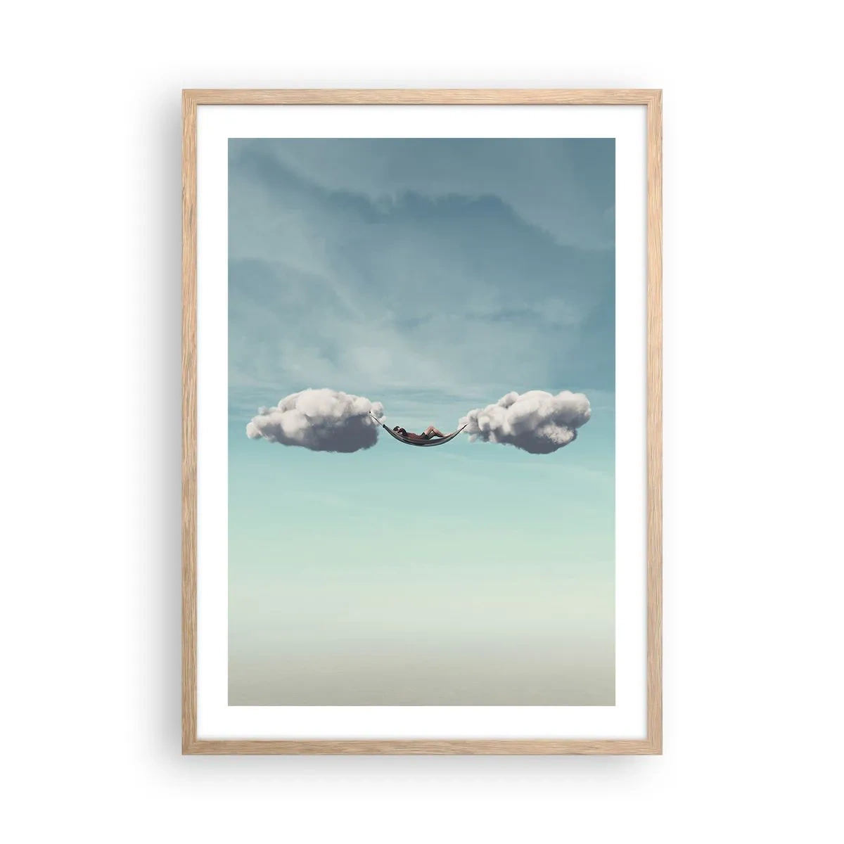 Plakat w ramie jasny dąb - Błogość chwili - 50x70 cm