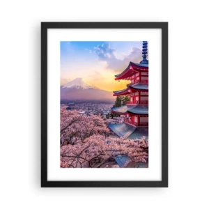 Plakat w czarnej ramie - Esencja japońskiego ducha - 30x40 cm