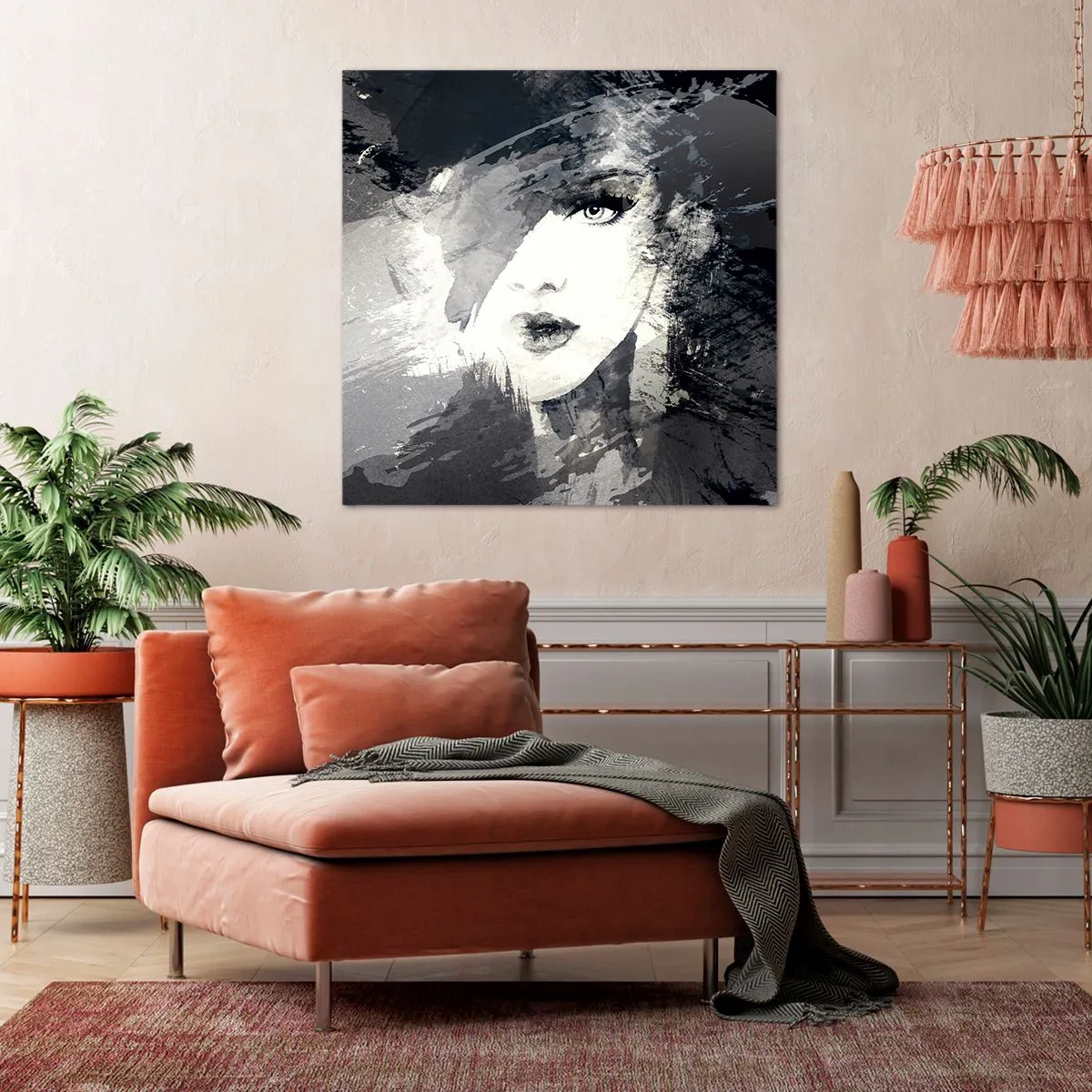 Obraz na płótnie - Zza szarego woalu - 60x60 cm