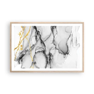 Plakat w ramie jasny dąb - Kompozycja z motywem złota - 91x61 cm