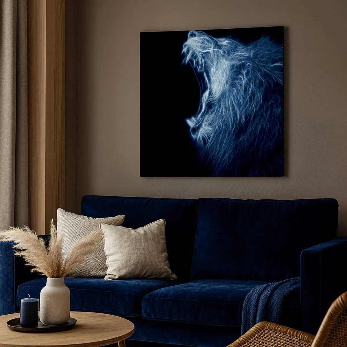 Obraz na płótnie - Płomienny gniew króla - 30x30 cm