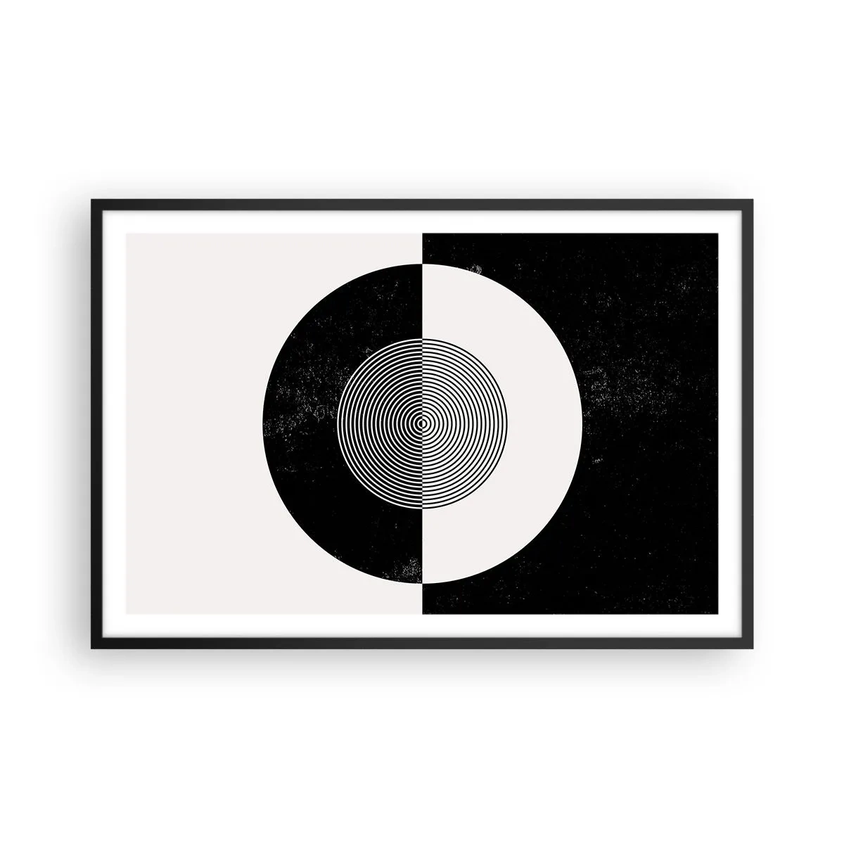 Plakat w czarnej ramie - Harmonia w czerni i bieli - 91x61 cm