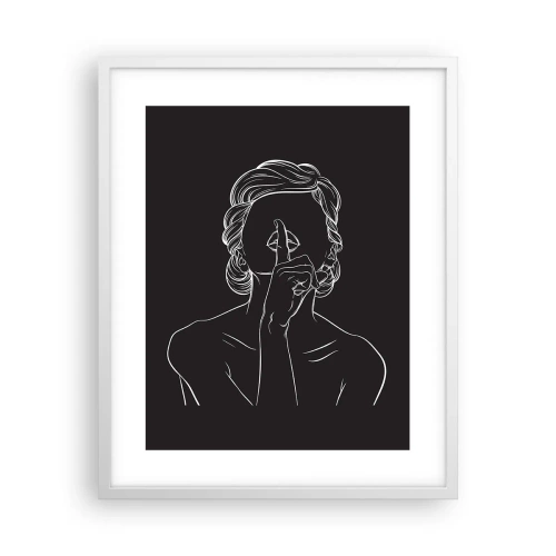 Plakat w białej ramie - Piękno rozkwita w ciszy - 40x50 cm