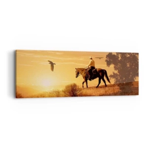 Obraz na płótnie - Samotnie przez prerię - 90x30 cm