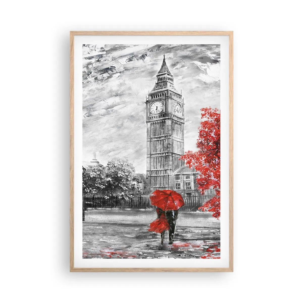 Plakat w ramie jasny dąb - Ekscytujący dzień - 61x91 cm