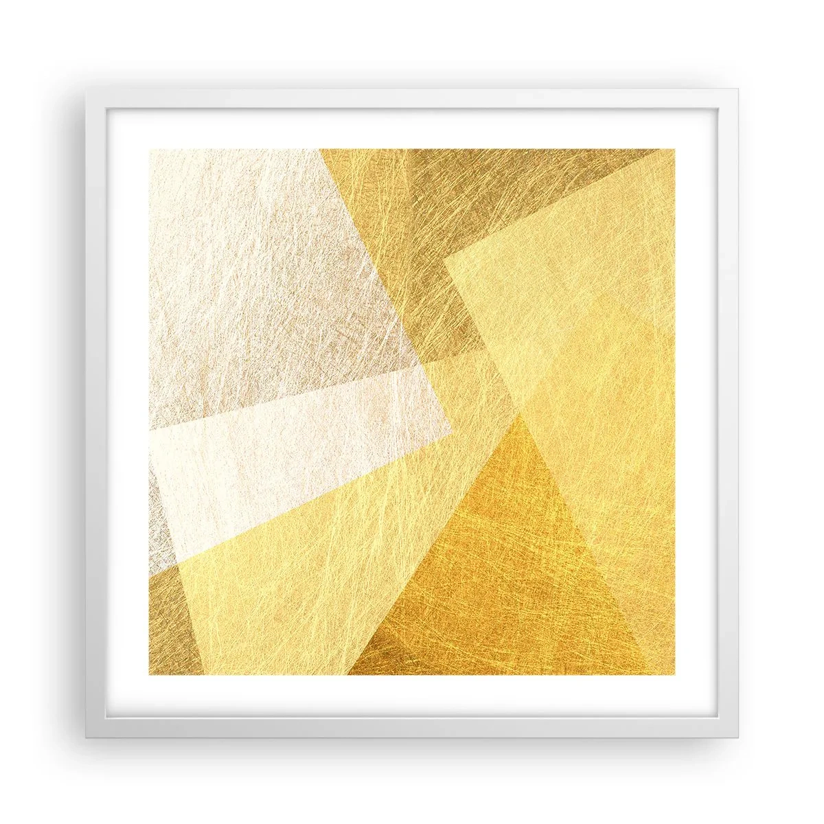 Plakat w białej ramie - Pogoda geometrii - 50x50 cm