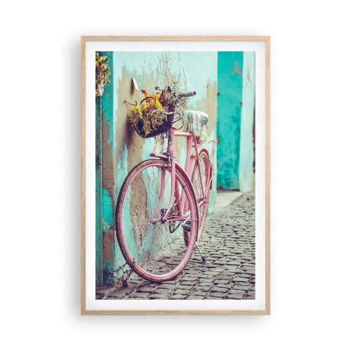 Plakat w ramie jasny dąb - Zaraz wracam - 61x91 cm