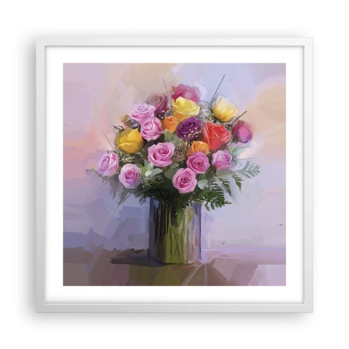 Plakat w białej ramie - Zatrzymane piękno - 50x50 cm