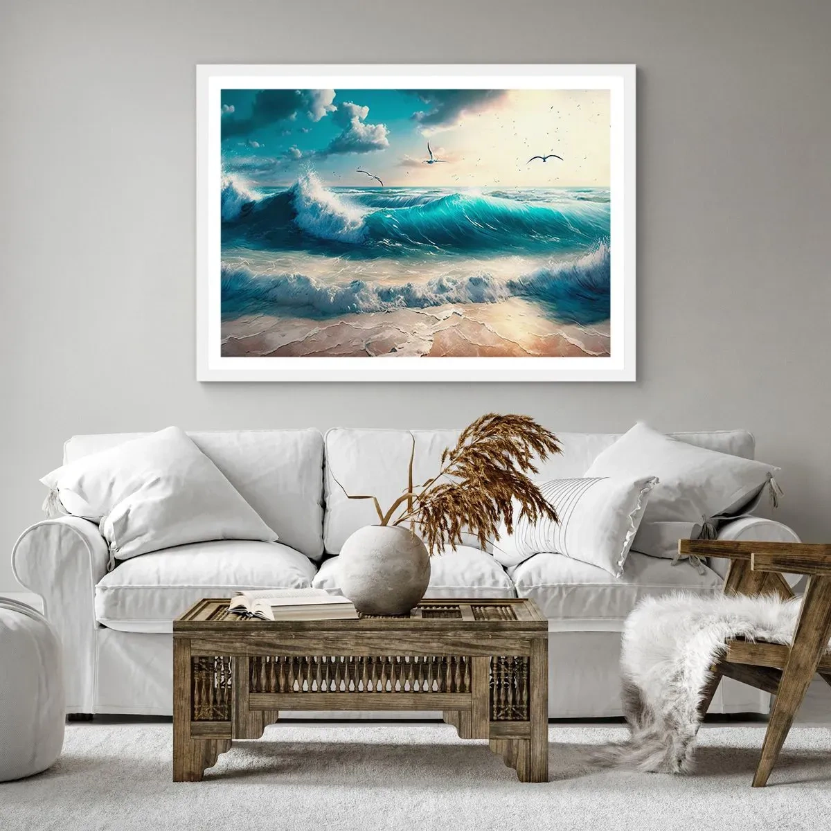 Plakat w białej ramie - Szumi tylko dla ciebie - 100x70 cm