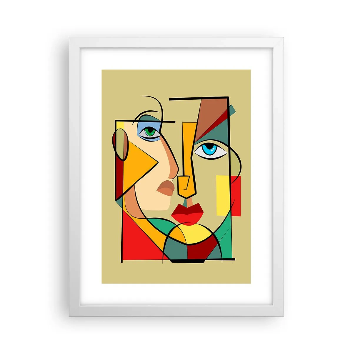 Plakat w białej ramie - Dobrana para - 30x40 cm